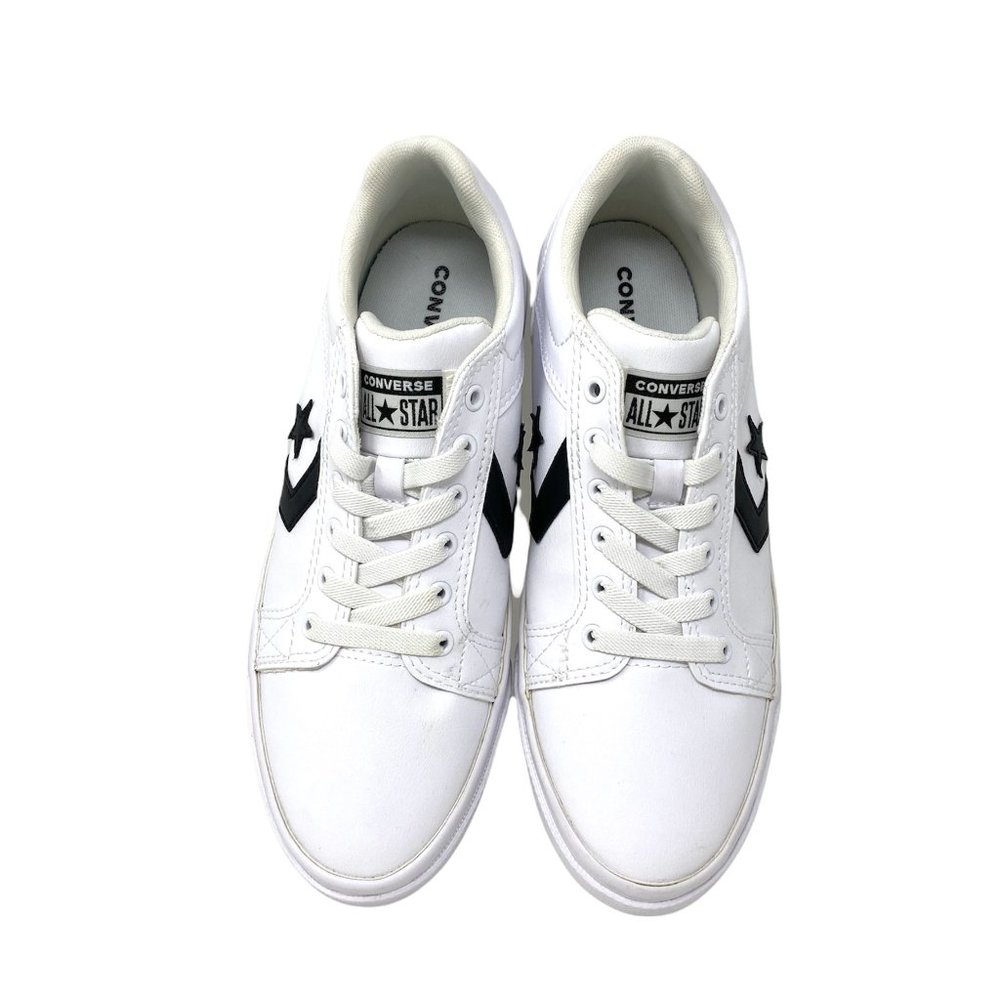 Converse Shoes Womens Size 669577C EL DISTRITO White Canvas Black Print Sneakers - Picture 6 of 10